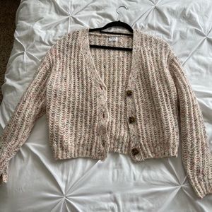 Multi Color Slightly Cropped Sweater